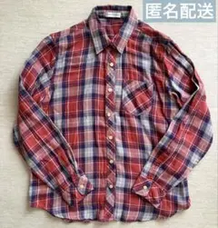 E hyphen world gallery チェック柄　長袖　 チェックシャツ