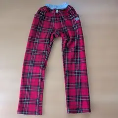 【検討中】BABYDOLL チェック柄 ロングパンツ 赤 裏起毛140ｃｍ