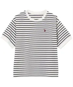 【夏物セール！】GeeRA別注 ワンポイント刺繍オーバーサイズライン配色Ｔシャツ