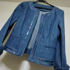TALBOTSタルボットノーカラーデニムジャケット