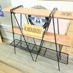 アイアンラック ダブルラック 家具 ラダーシェルフ フラワースタンド