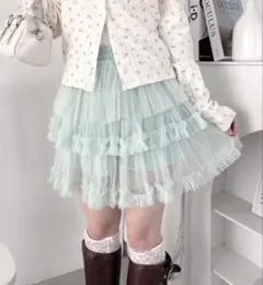 Loueme ペタルチュールミニスカートのサムネイル