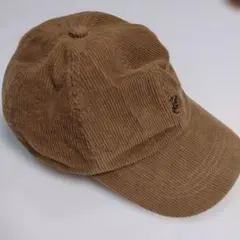 BURBERRYヒルズポロクラブ 濃いベージュコーデュロイ キャップ