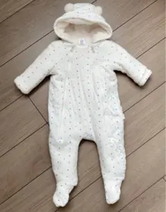 【Baby GAP 】70 防寒 ドット ダウン ジャンプスーツ カバーオール