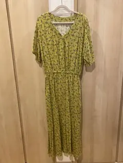 値下げ❗️グローバルワーク　さらさらリラックススタイルアップワンピース半袖★M