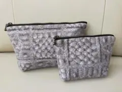 内ポケット付きボーチ2個セット/リアルニットA