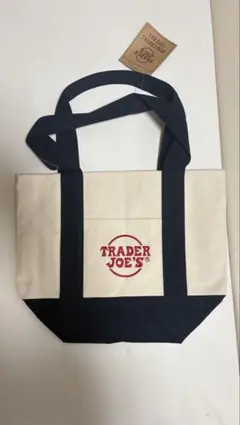 TRADER JOE'S トートバッグ アイボリー/ネイビー