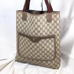 【美品】 GUCCI グッチ GGスプリーム シェリーライン トートバッグ