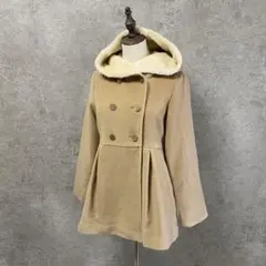 ポンポネットジュニア/コート/160/ダブル ファー 起毛 ベージュ