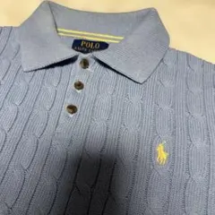 ポロラルフローレンケーブル編み半袖綿セーター