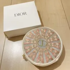 Dior 蝶の刺繍 ラウンドポーチ