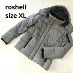 ●美品 roshell ロシェル ダウンジャケット XL グレー フード付きのサムネイル