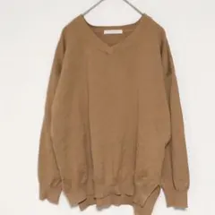 ショコラフィネローブ（F）Vネック　ニットトップス
