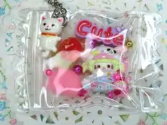 ガチャ詰め風キーホルダー　キャンディバック　デコパーツ