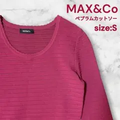 【人気】MAX&Co. ペプラムカットソー size:S ニット ルーマニア製のサムネイル