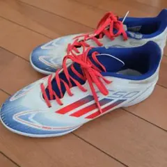 adidas サッカーシューズ 10 UK ホワイト/ブルー/レッド - メルカリ