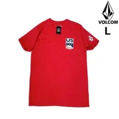ボルコム 半袖 Tシャツ スケート サーフ ストーンロゴ(L)赤 250617のサムネイル