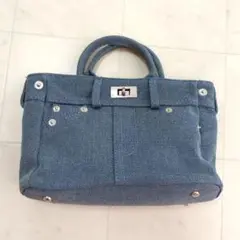 新品 デニム バッグ ブルー ハンドバッグ ショルダーバッグ ジーンズ