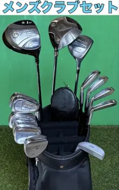 メンズクラブ14本フルセット　キャディバッグ付き！のサムネイル