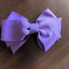 紫色リボンバレッタ