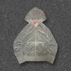 PUMA ジャージzip up hoodie gray y2k 短丈