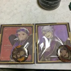 ツイステ　トレーディングミニ色紙　缶バッジ