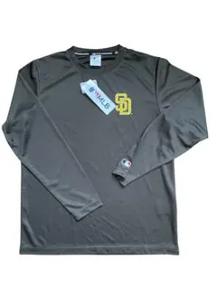 【新品タグ付】MLB サンディエゴパドレス 長袖Tシャツ L ブラウン SDロゴ