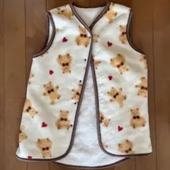 クマとハート柄スリーパー 100-110cm