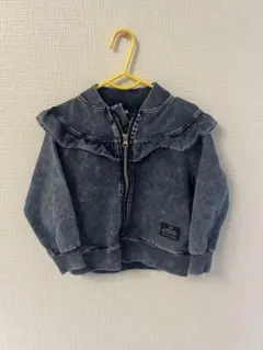 【断捨離最終値下げ】フリル付きダークブルージャケット 100センチ