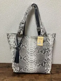 新品未使用 高級パイソンレザー トートバッグ