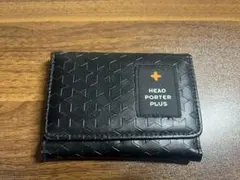 HEAD PORTER PLUS 三つ折り財布 ブラック