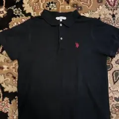 U.S.POLO ASSEN. ポニー刺繍ポロシャツ　半袖　ブラック　S