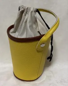 黄色　バケツ型バッグ COMME CA MEN