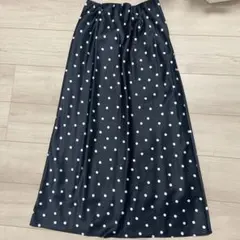 arpege story水玉模様フレアロングスカート