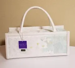 『新品・衿秀謹製』 蘭文様 シルクガード 撥水加工済み 西陣帯地使用和装バック