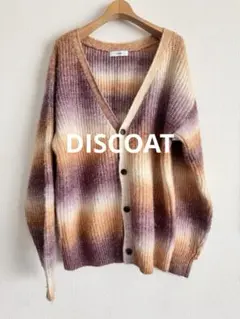DISCOAT グラデーションカーディガン オレンジ