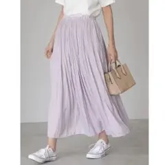 AMERICAN HOLIC ソフトプリーツギャザースカート ラベンダー/L