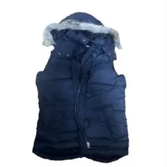 平成ギャル　ファー付き　ファーフード付き ダウンベスト　グランジ　y2k