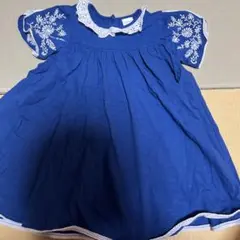 NEXT ネイビー 刺繍 ベビードレス　92cm