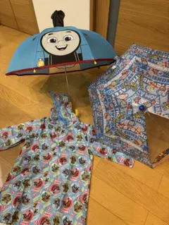 Thomas & Friends レインコート＆傘2本　セット 100cm