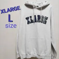 【XLARGE 】 パーカー Ｌサイズ ペイズリー　グレー　エクストララージ