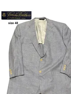 ★BROOKS BROTHERS★シルク混★テーラードジャケット★チェック★48