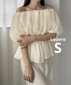 Louere ルエレ 新品タグ付 オフショル シアーブラウス アイボリー Sのサムネイル