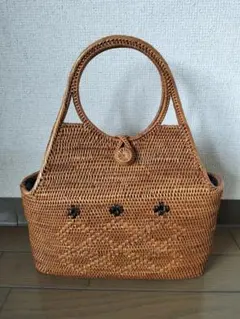美品　アタバッグ　カゴバッグ　裏地付きのサムネイル