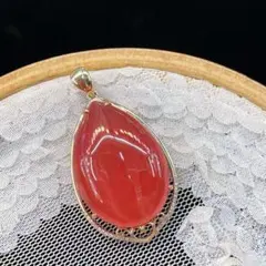 天然無処理　氷種　インカローズ ダイヤモンド　ペンダント　k18 10.5g