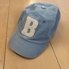 BEAMS mini キッズ キャップ コーデュロイ Bワッペン　52-55cm