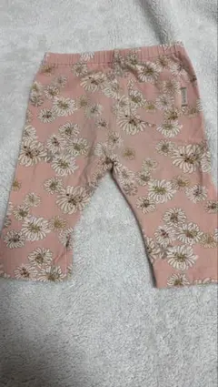 花柄ピンクレギンス 後ろポケット付き