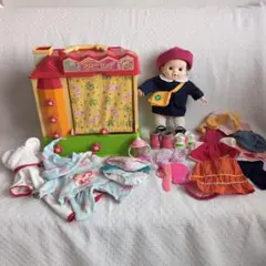 （平成レトロ）ぽぽちゃん お人形、お洋服、クローゼットセット 　2003年