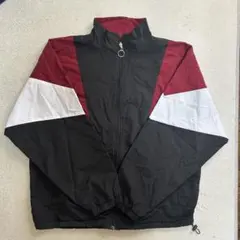 ビックシルエット ナイロンジャケット 黒/赤/白