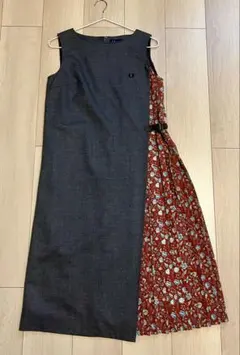 FRED PERRYノースリーブ　ワンピース　グレー&花柄のサムネイル